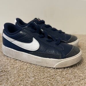 Nike Navy Blue Sneakers with White Swoosh